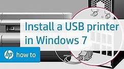 Installing an HP Printer with an Alternate Driver in Windows 7 for a USB Cable Connection