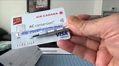 CIBC Air Canada AC Conversion Visa Prepaid Credit Card Unboxing and Brief Review by Financial Author