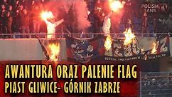 Awantura oraz palenie flag na meczu Piast Gliwice - Górnik Zabrze (03.03.2018 r.)