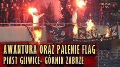 Awantura oraz palenie flag na meczu Piast Gliwice - Górnik Zabrze (03.03.2018 r.)