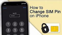 How to Change SIM Pin on iPhone! [2024]