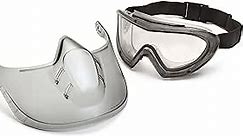 Pyramex Capstone Shield Safety Goggles Face Shield with Dual Pane Clear Anti-Fog Lens for Full-Face Protection
