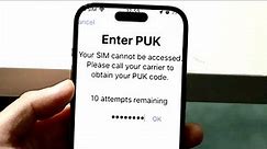How To FIX Locked Sim Card /Enter PUK Code Screen! (2022)