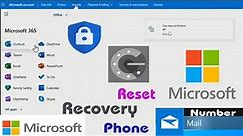 How to Reset Microsoft Account Recovery Phone number