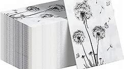 Pajean Dandelion Guest Towels Disposable for Bathroom Disposable Paper Napkins for Dinner Party Kitchen Floral Paper Hand Towels for Guest Party Supplies (100 Sheet)