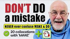 DON'T DO a mistake | Build your vocabulary with USEFUL collocations + FREE pdf