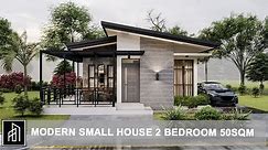 Modern Small House Design- 2 Bedroom | (50 SQM)