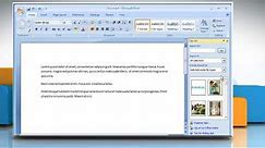 How to add a clip art image to a Microsoft® Word document