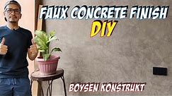 Faux Concrete Finish using Boysen Konstrukt | DIY Industrial Wall Finish