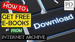 How to download free e-books from Internet Archive
