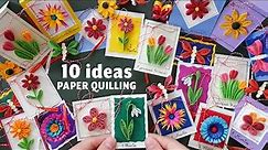 10 EASY paper quilling DESIGNS for spring - Mini Cards & Brooches - Martisor Handmade