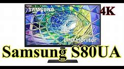 "Specifications" Samsung 27 inch S80UA 4K UHD (3840x2160) High Resolution Monitor (LS27A800UJNXGO)