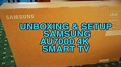 Unboxing And Setup SAMSUNG AU7000 50"125CM 4K SMART TV