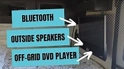 Using the Furrion 12-volt TV | Bluetooth, Outside Speakers, Setting the Clock, & Off-Grid DVD Player