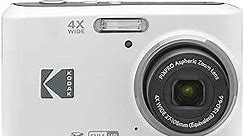 KODAK PIXPRO Friendly Zoom FZ55-WH 16MP Digital Camera with 4X Optical Zoom 27mm Wide Angle and 2.7" LCD Screen (White)