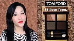 Tom Ford Eye Color Quad Crème 🌹Rose Topaz💎 Review, Swatches, Makeup Demo