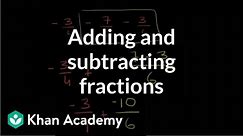 Adding, subtracting fractions | Decimals | Pre-Algebra | Khan Academy