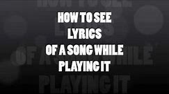 How to find lyrics of any song for free
