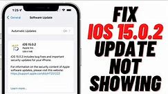 Fix New iOS 15.0.2 Update Not Showing On iPhone & iPad !! How To Download And Install iOS 15.0.2