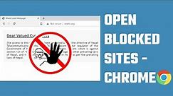 How to access blocked websites with google Chrome? unblock blocked websites | 2023