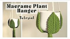 DIY | Macrame Tutorial | Plant Hanger 'Leaf' Design