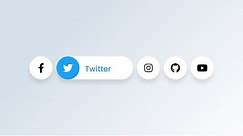 Social Media Buttons with Cool Hover Animation using only HTML & CSS