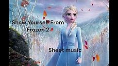 Show Yourself From - Frozen 2 - Clarinet Sheet Music