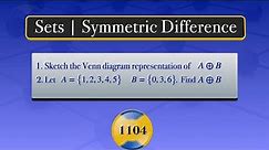 Sets | Symmetric Difference
