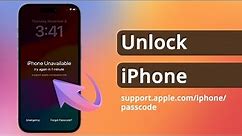 [6 Ways] How to Unlock iPhone support.apple.com/iphone/passcode If forgot | iOS 17