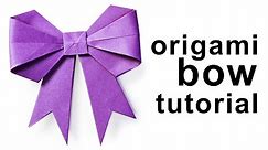 Origami - How to fold a paper Bow/Ribbon ♥︎ Paper Kawaii