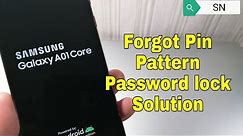 Forgot Password Samsung A01 Core SM-A015F. Unlock pattern, pin, password lock.