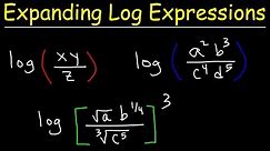 Expanding Logarithmic Expressions