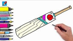 How to Draw a Cricket Bat Real Easy