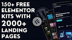150+ Free Elementor Landing Page Templates kits With 2000+ Free Landing pages