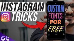 Custom Font for Instagram?! | Best Font Apps for Instagram Stories | Guiding Tech