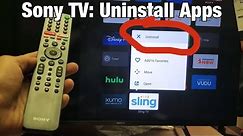 Sony TV: How to Delete / Uninstall Apps (Android TV)