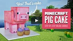 Minecraft Pig Cake Tutorial On Demand
