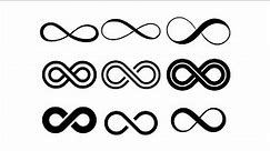 Infinity Symbol Sign SVG Vector Silhouette Cameo Cricut Cut File Dxf Eps Clipart Png