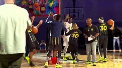 Watch Sonya Curry hit an insane half-court shot at NBA All-Star Weekend