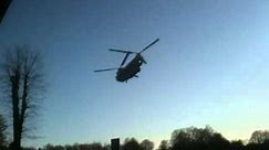 Chinook landing at Selly Oak Hospital