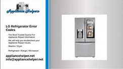 LG Refrigerator Error Codes