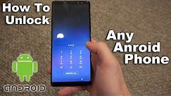 How To Unlock Android From Password/Passcode Tutorial!
