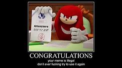 Knuckles Disapproves.