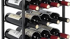 smusei Wine Racks Countertop Wine Rack Inserts for Cabinet Wine Bottle Holder Wine Bottle Rack with 12 Bottle Holder for Tabletop Counter Pantry