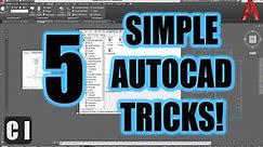 5 Simple AutoCAD Tricks To Save You Time! - Must Know Productivity Hacks! | 2 Minute Tuesday