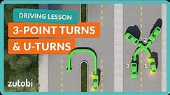 How to Do a U-Turn & Three Point Turn (Driving Instructor Explains)