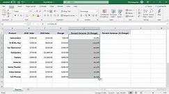 How to Calculate Percent Variance in Excel - Office 365