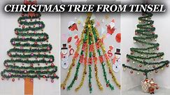 DIY Wall Christmas Tree: Quick and Easy to make with Tinsel