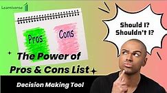 Power of Pros & Cons List: Your Decision-Making Tool | Personal Development