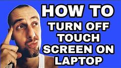 HOW TO Turn Off Touch Screen On Hp Envy Laptop | How Turn Off Touch Screen on Laptop